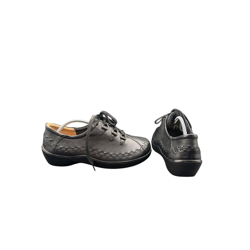 Ziera Allsorts XW Black Leather Comfort Shoes EU 40 US 9.5 Extra Wide